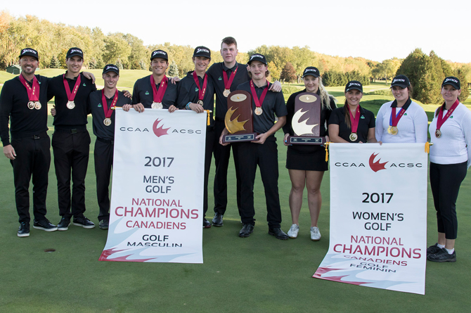 UFV wins double gold at the 2017 PING CCAA Golf National Championships