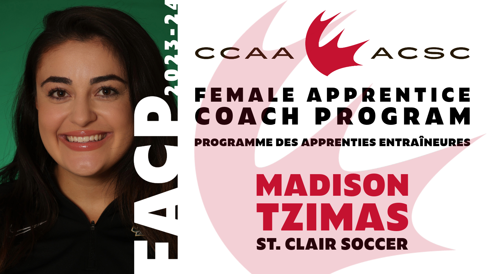 CCAA Soccer apprentice: Madison Tzimas